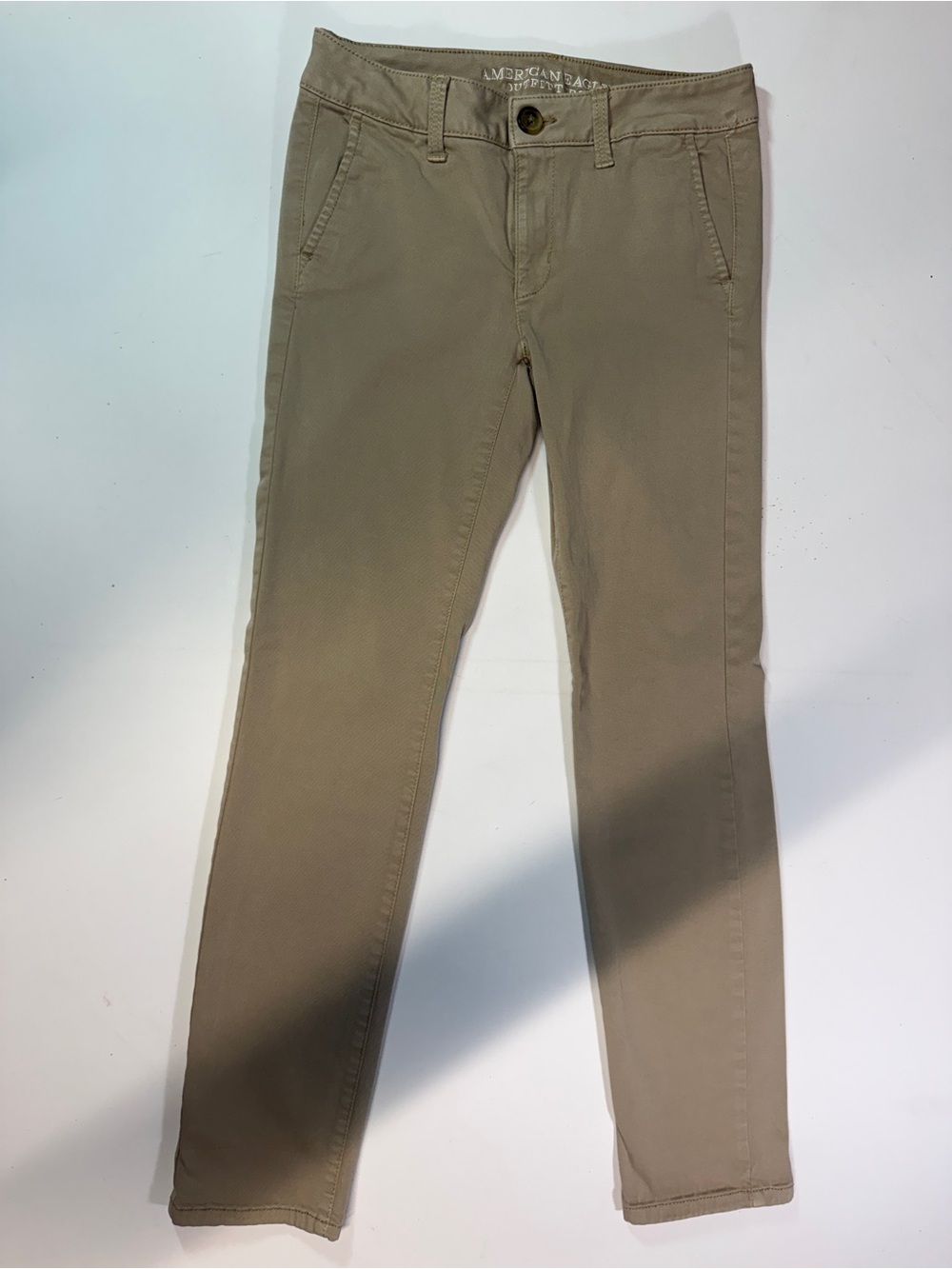 American Eagle Outfitters Slim Fit Chino Pants in Light Tan - Picture 2 of 10
